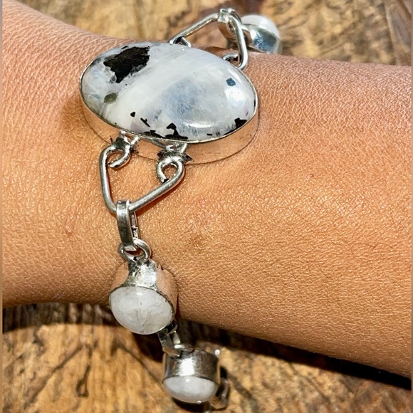 Rainbow Moonstone Bracelet 7 1/2”- 8” - Picture 5 of 8